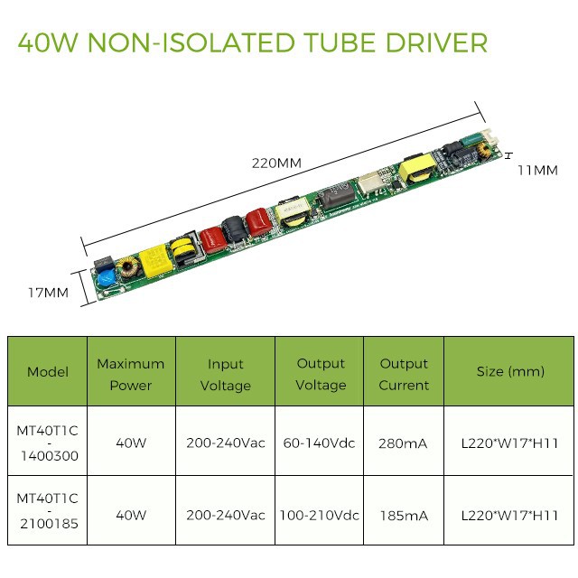 1% Deep Dimming Led Tube Driver